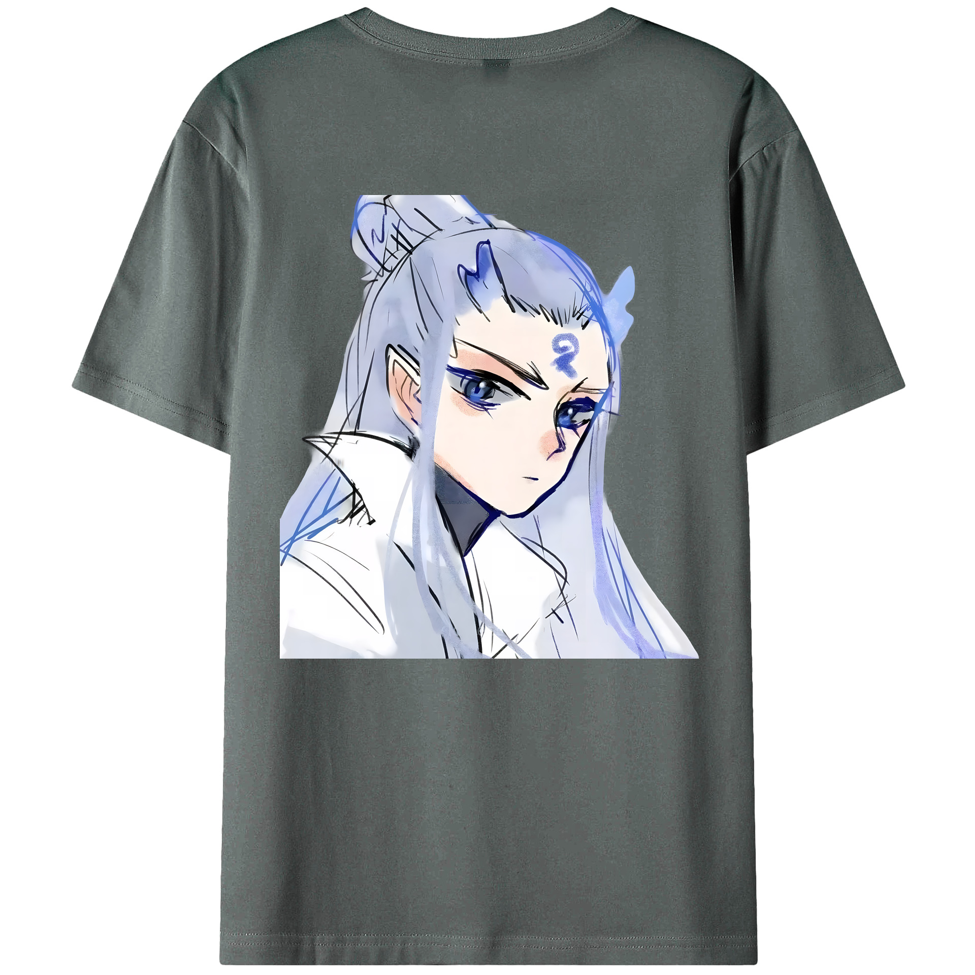 （画像用） Ne Zha 2 ナタ 魔童の大暴れ 綿100％ メンズ半袖Tシャツ（バックプリント） 通気性